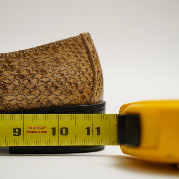 Vintage Kevin Shoes Alligator Square Toe Western Loafers - Picture 9 of 9